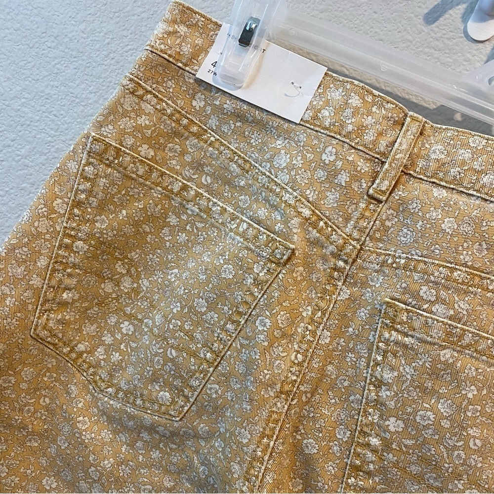 New American Eagle 90’s Straight Denim Jeans Size 4 Trendy Butter Yellow - Picture 7 of 11